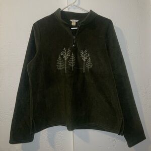 Christopher & Banks Winter Tree Quarterzip